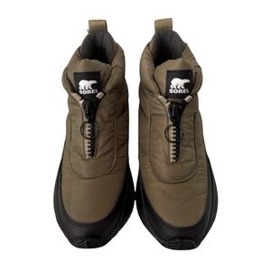 Sorel Black and Olive green Rain & Snow Boots with Durable Design